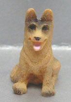 Dollhouse Miniature German Shepard Puppy - Sitting